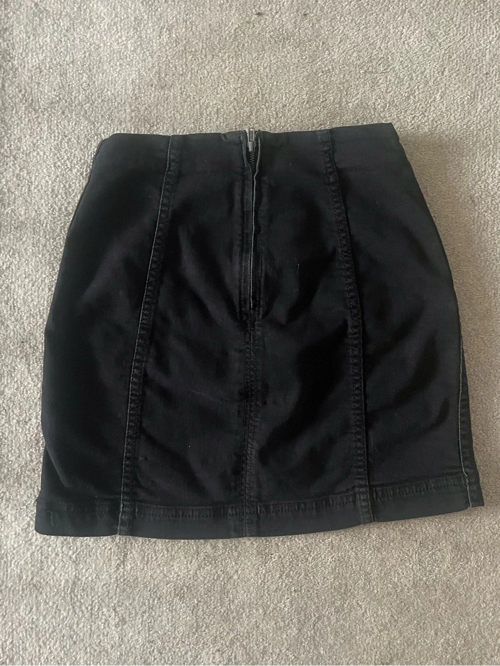 Free People Black Women's Denim Mini Skirt